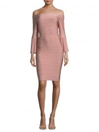 Off-The-Shoulder Bell-Sleeve Cocktail Dress at Saks Fifth Avenue